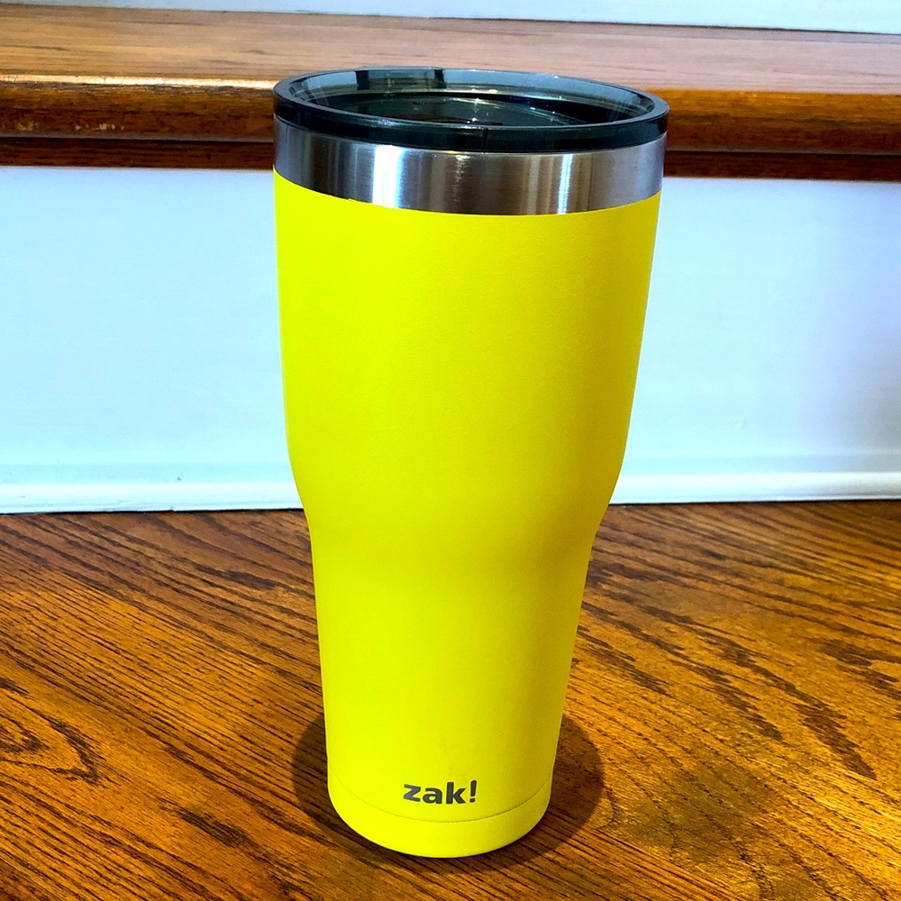 Zak! 30 oz Double Wall Stainless Steel Tumbler Yellow- LIKE NEW CONDITION!
